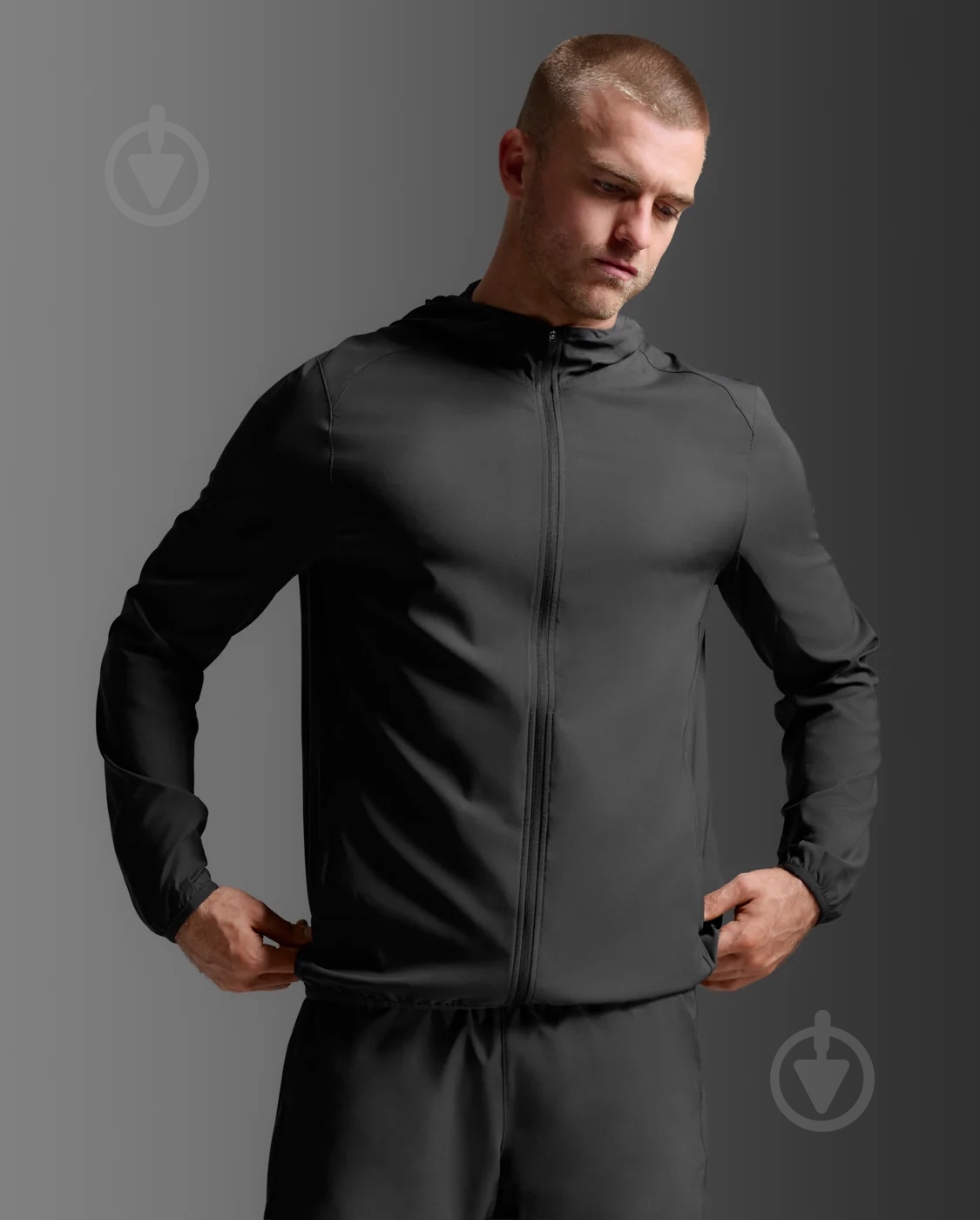 Вітрівка чоловіча 2XU Aero Jacket MR7209a_BLK/SRF р.2XL чорна - фото 3