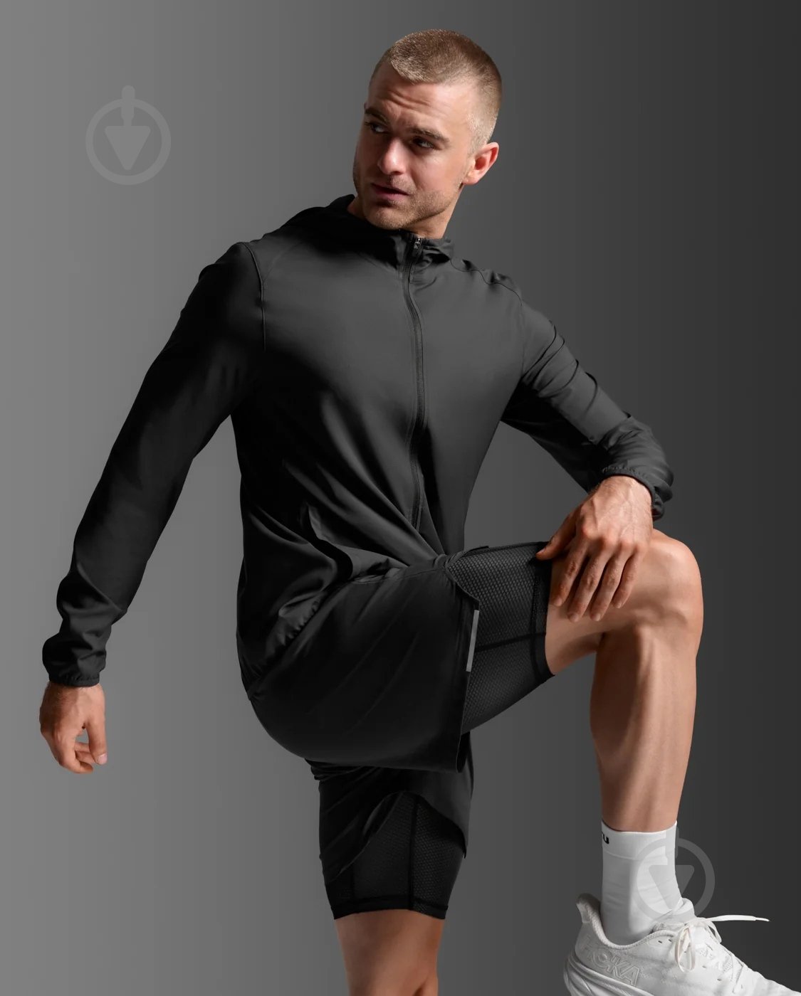 Вітрівка чоловіча 2XU Aero Jacket MR7209a_BLK/SRF р.2XL чорна - фото 7