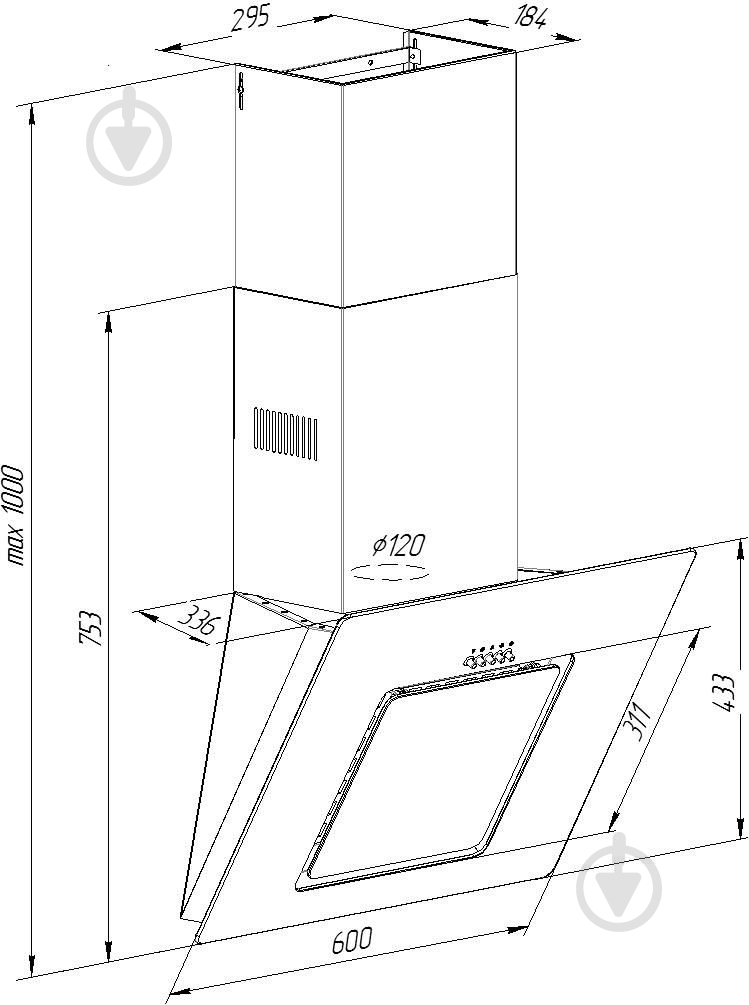 Вытяжка Pyramida NR-F 60 BLACK - фото 4