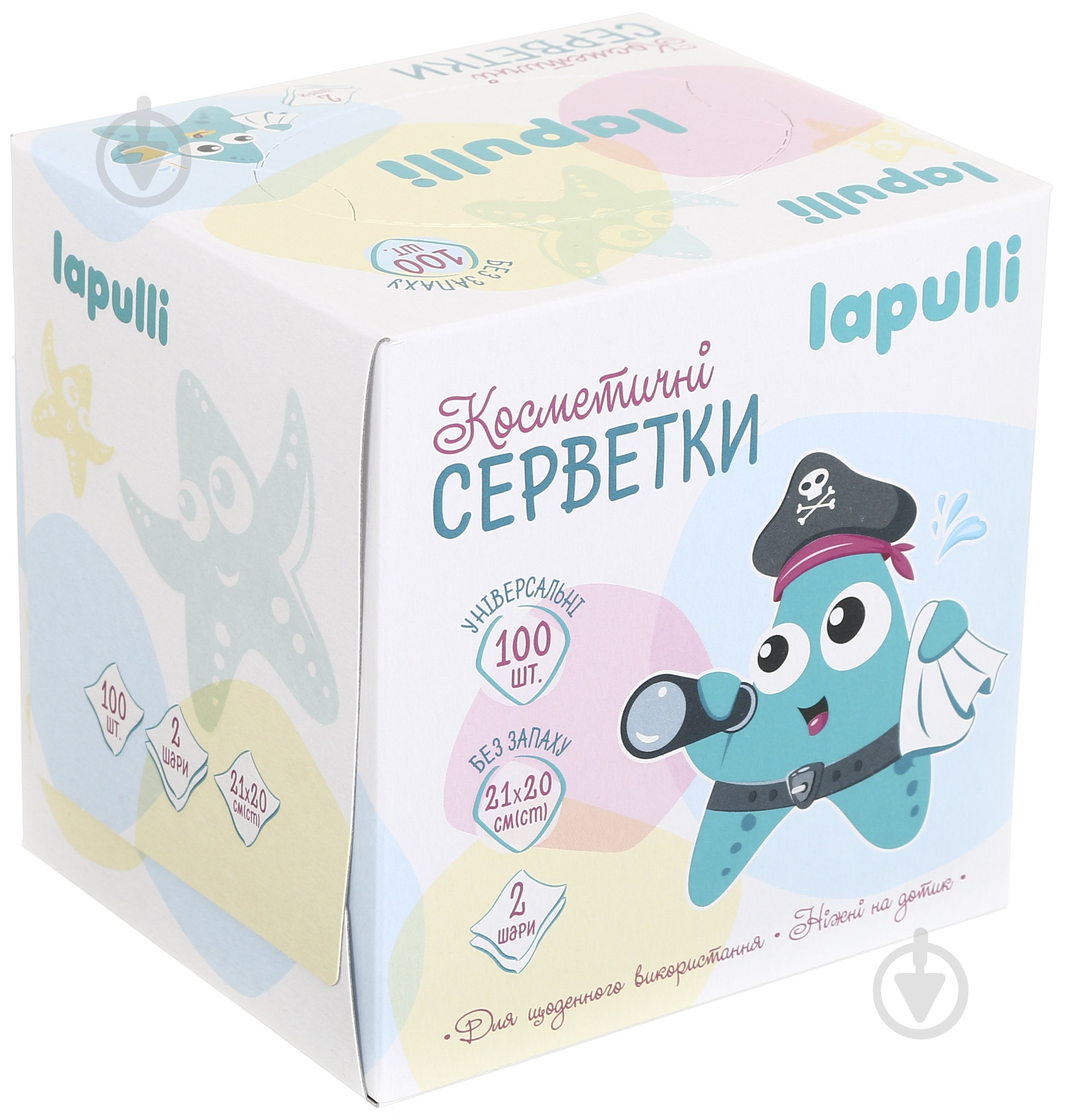 Серветки гігієнічні у коробці LAPULLI 100 шт. - фото 2