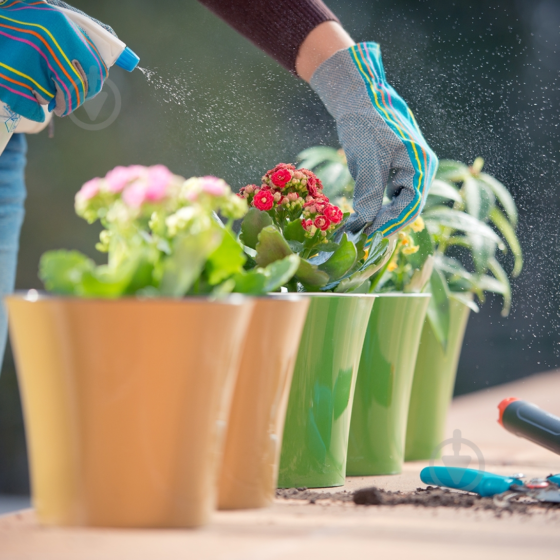 Вазон пластик Arte круглый антрацит с белым 5 л Santino (2016331) - фото 3 Вазон пластик Arte круглый антрацит с белым 5 л Santino (2016331) - фото 3