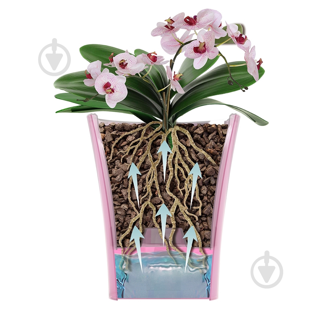 Вазон пластик Arte-Dea круглий лотос 1,25 л Santino (2017031) - фото 2