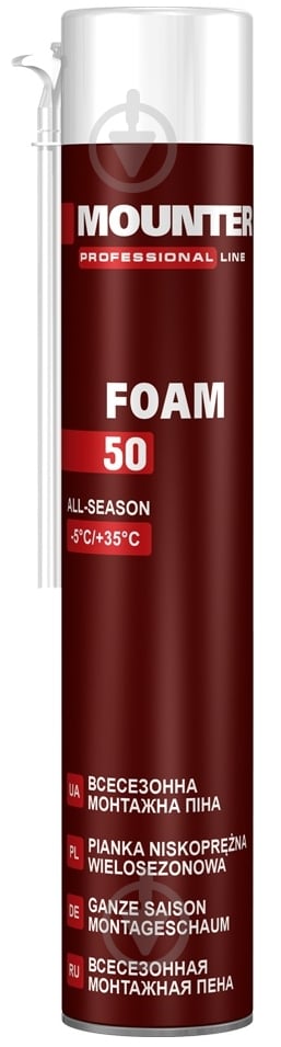 Піна монтажна Mounter STR 50 всесезонна 750 мл - фото 1