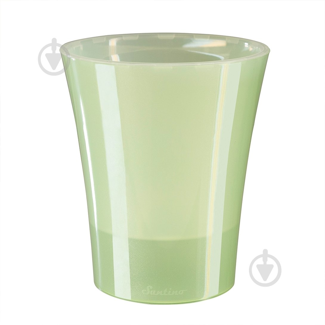 Вазон пластик Arte-Dea круглый бледно-зеленый 1,25 л Santino (2017055) - фото 1