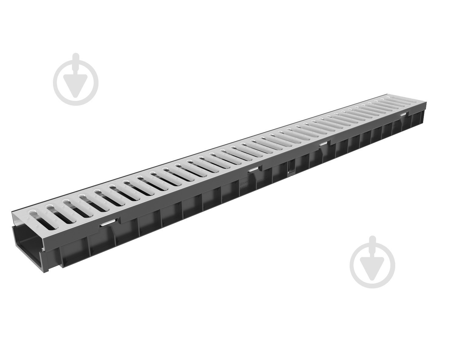 ᐉ Лоток Gidrolica пластиковий Light DN95 H55 з решіткою стальною ...