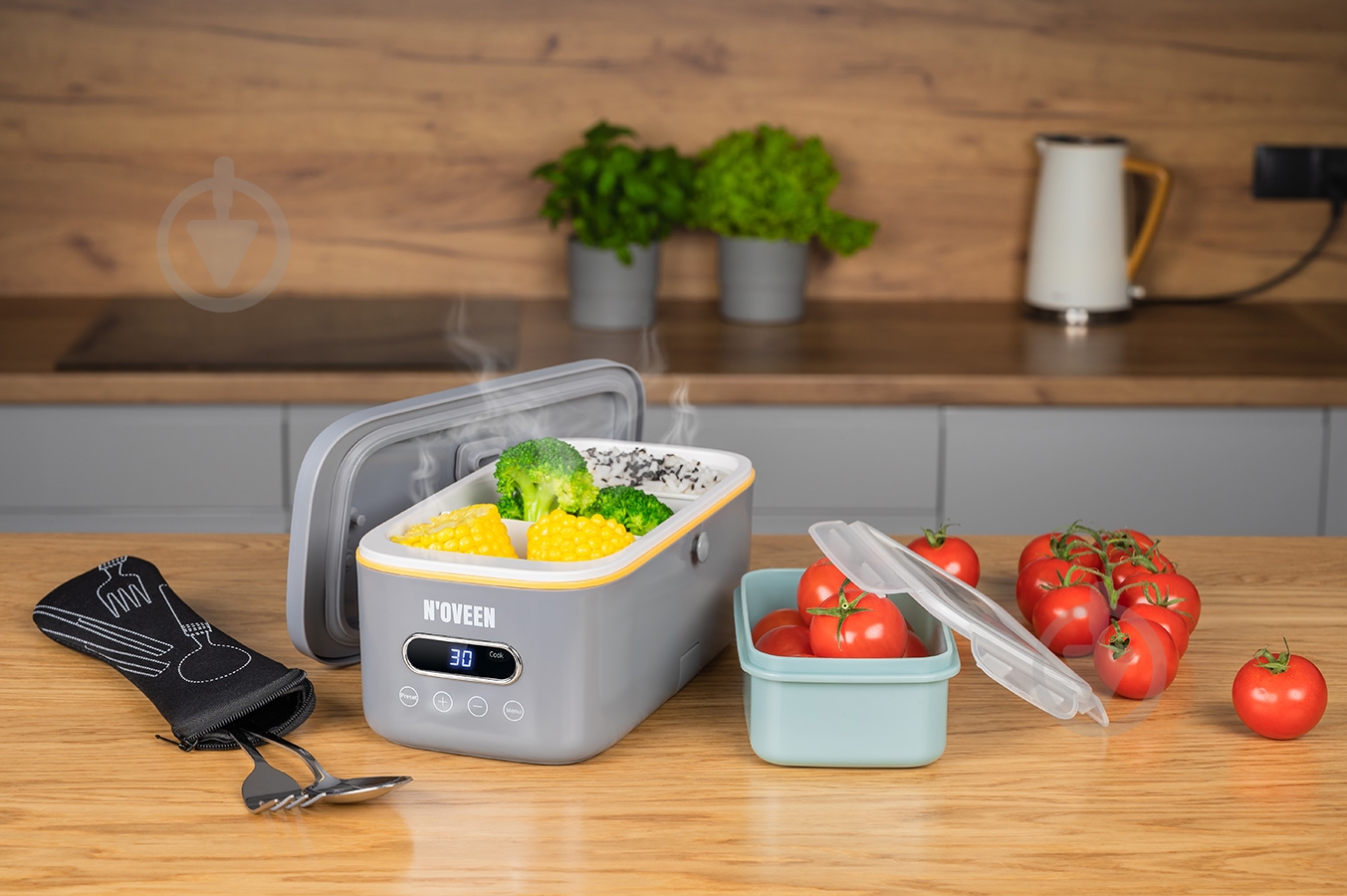 Ланч-бокс Noveen MLB910 Xline серый - фото 15