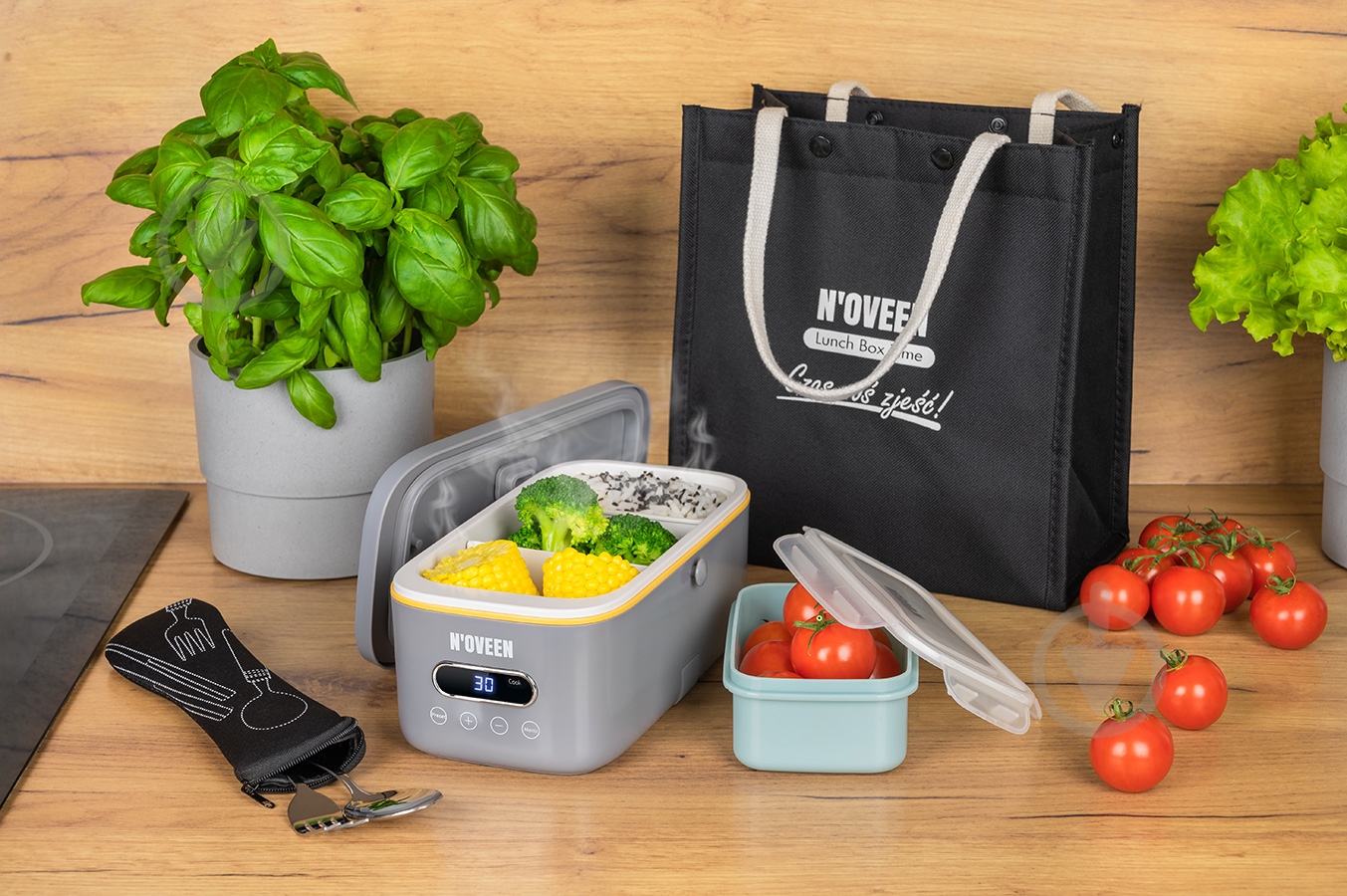 Ланч-бокс Noveen MLB910 Xline серый - фото 17