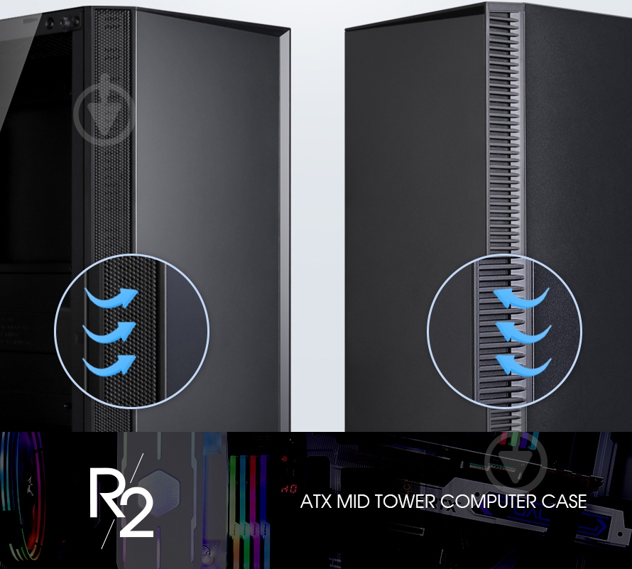 Корпус Zalman R2 Black RGB Glass - фото 6 Корпус Zalman R2 Black RGB Glass - фото 6