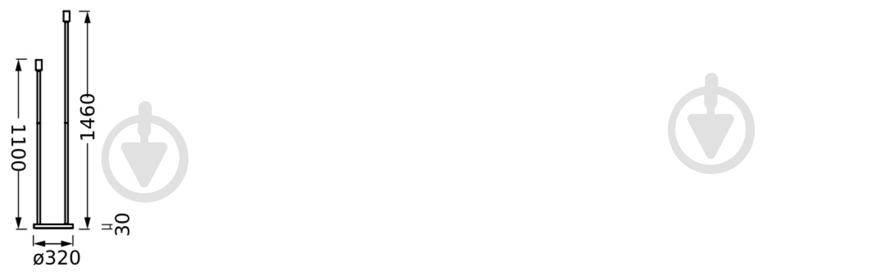 Торшер Ledvance Decor Stick Floor 2 x E27 серый - фото 8