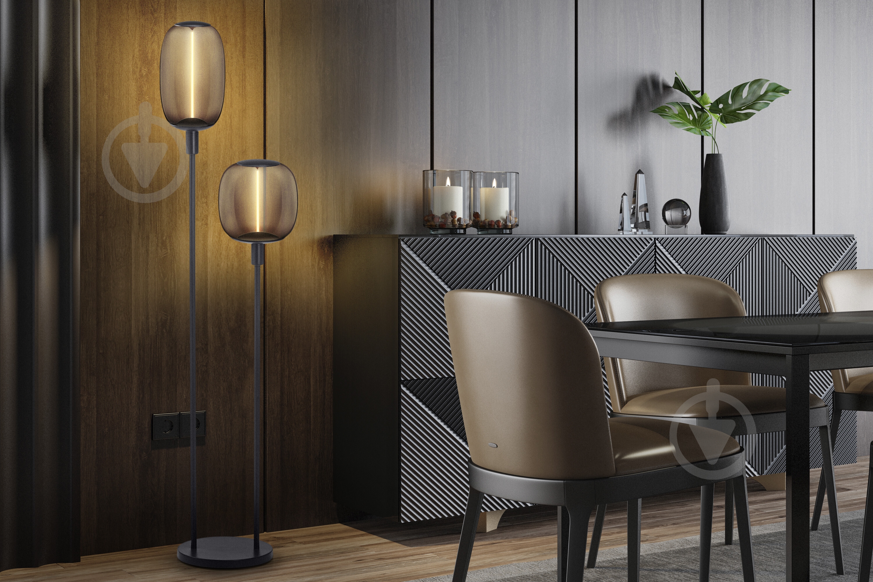 Торшер Ledvance Decor Stick Floor 2 x E27 серый - фото 11