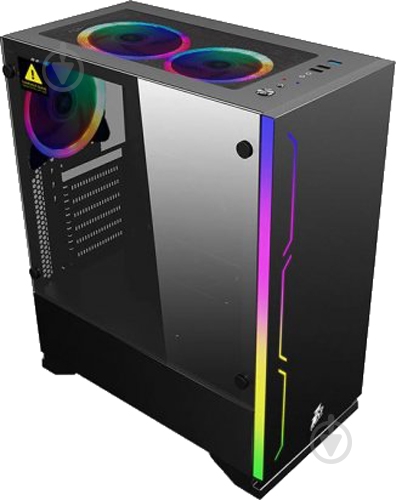 Корпус 1stPlayer B6-3R1-BK Black без БП - фото 1 Корпус 1stPlayer B6-3R1-BK Black без БП - фото 1