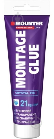 Клей монтажный Mounter Crystal Fix 100 мл - фото 1 Клей монтажный Mounter Crystal Fix 100 мл - фото 1