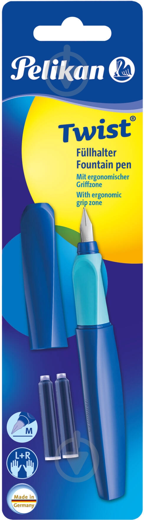 Ручка перьевая Pelikan Twist Deep Blue темно-синий корпус 814744 - фото 4