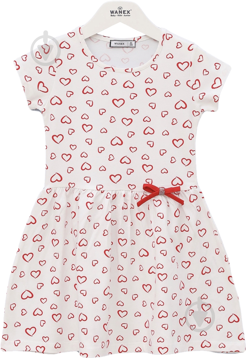 Платье Wanex 42029 р.92 белый с рисунком - фото 1 Платье Wanex 42029 р.92 белый с рисунком - фото 1