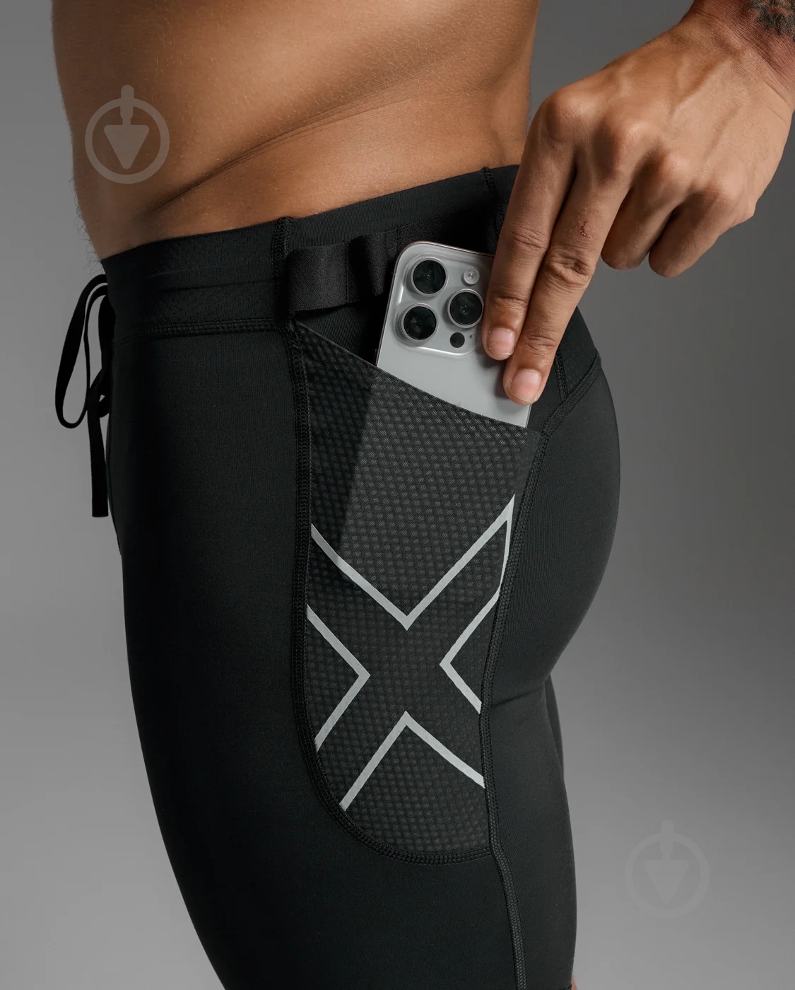 Велосипедки 2XU Aero Mesh Compression Shorts MA7374b_BLK/SRF р. S чорний - фото 4