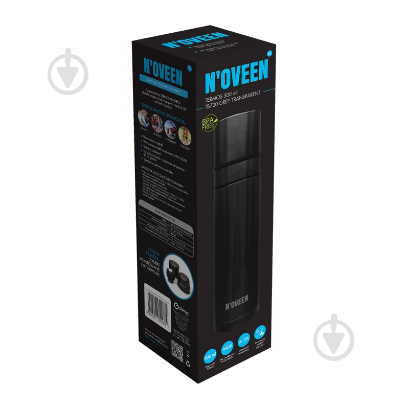 Термобутылка Noveen TB720 Gray 500 мл - фото 6 Термобутылка Noveen TB720 Gray 500 мл - фото 6