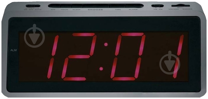 Радиочасы Mystery MCR-60 silver&red - фото 1