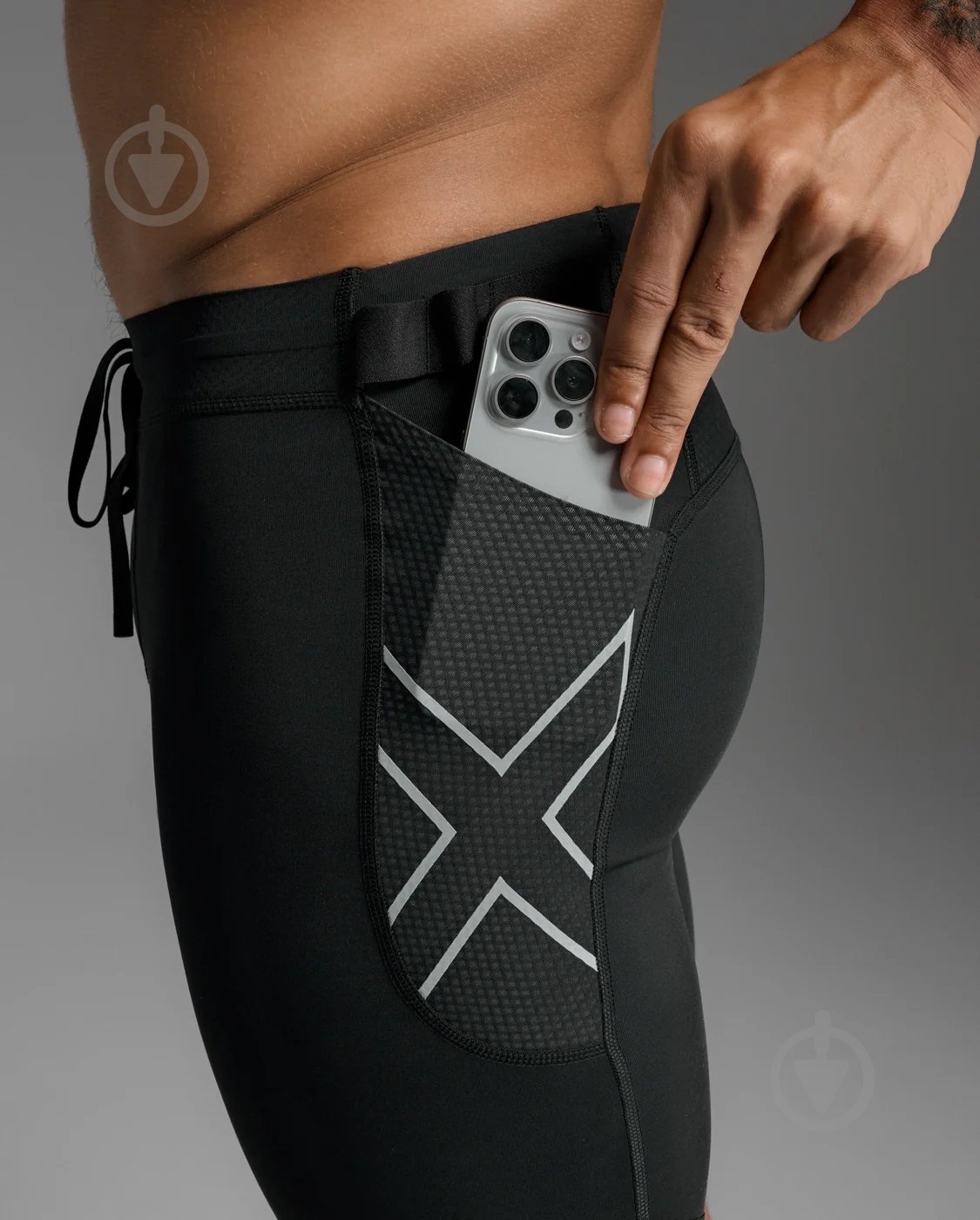 Велосипедки 2XU Aero Mesh Compression Shorts MA7374b_BLK/SRF р. M чорний - фото 4