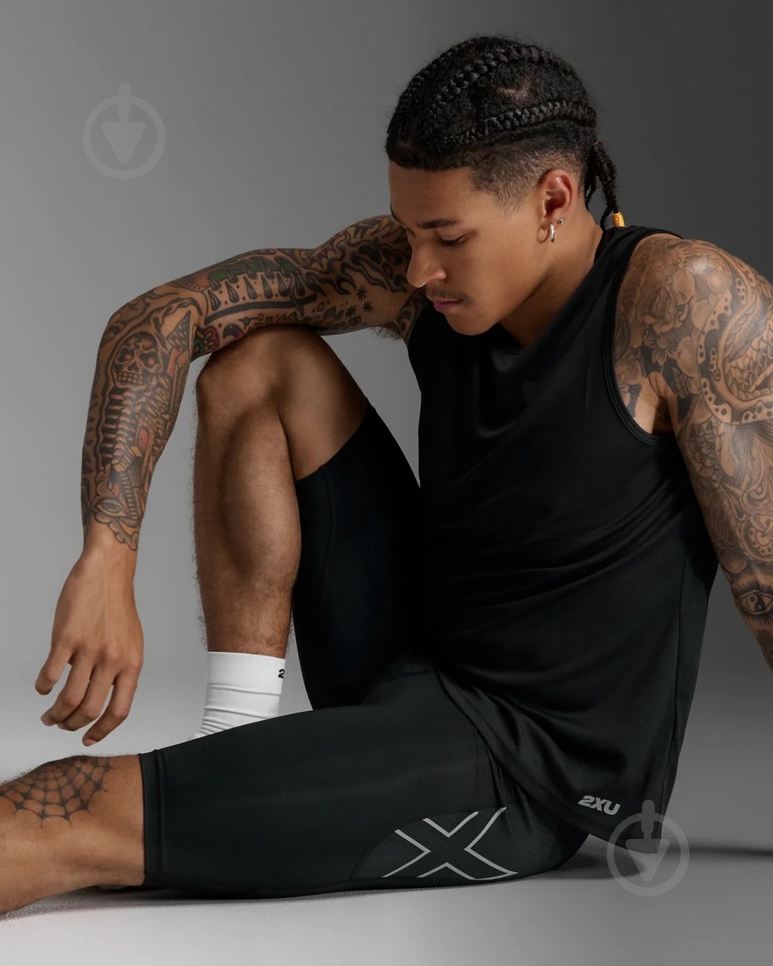Велосипедки 2XU Aero Mesh Compression Shorts MA7374b_BLK/SRF р. M чорний - фото 8