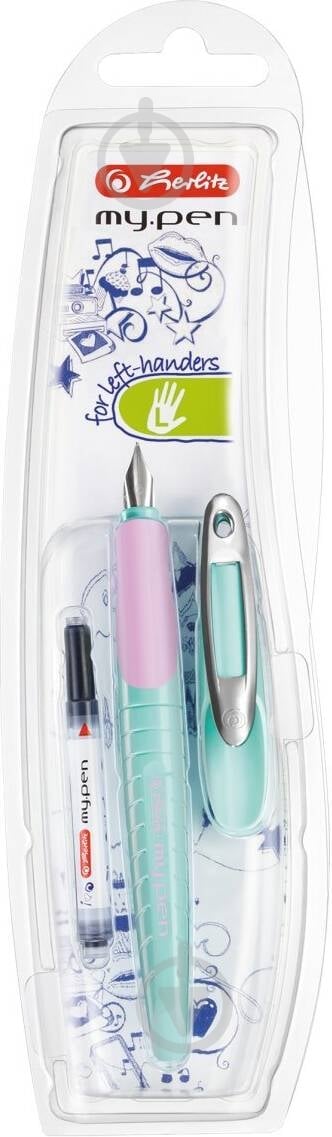 Ручка перова Herlitz My.pen Mint-Lila м'ятний корпус 10999811 для лівші - фото 5