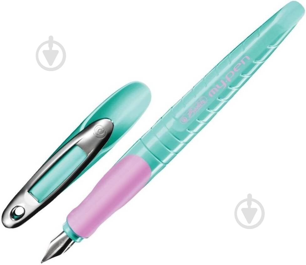 Ручка перова Herlitz My.pen Mint-Lila м'ятний корпус 10999811 для лівші - фото 1
