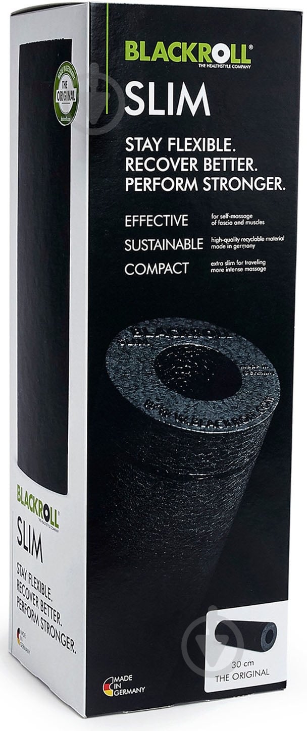 Массажный ролик BLACKROLL Slim A000358 Black - фото 2