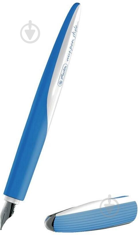 Ручка перова Herlitz My.Pen Style Baltic Blue біло-блакитна 50003211 - фото 1