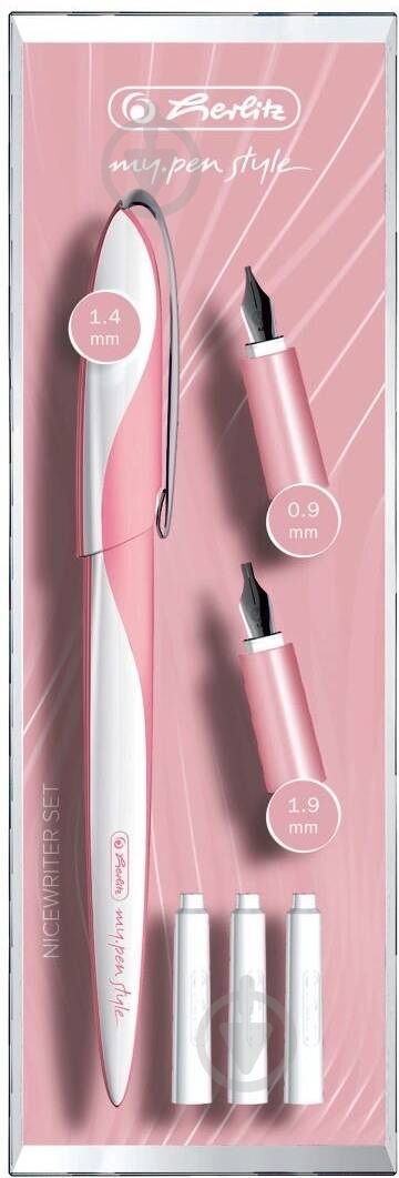 Ручка перьевая Herlitz Nicewriter Pink розовая 11360260 - фото 3