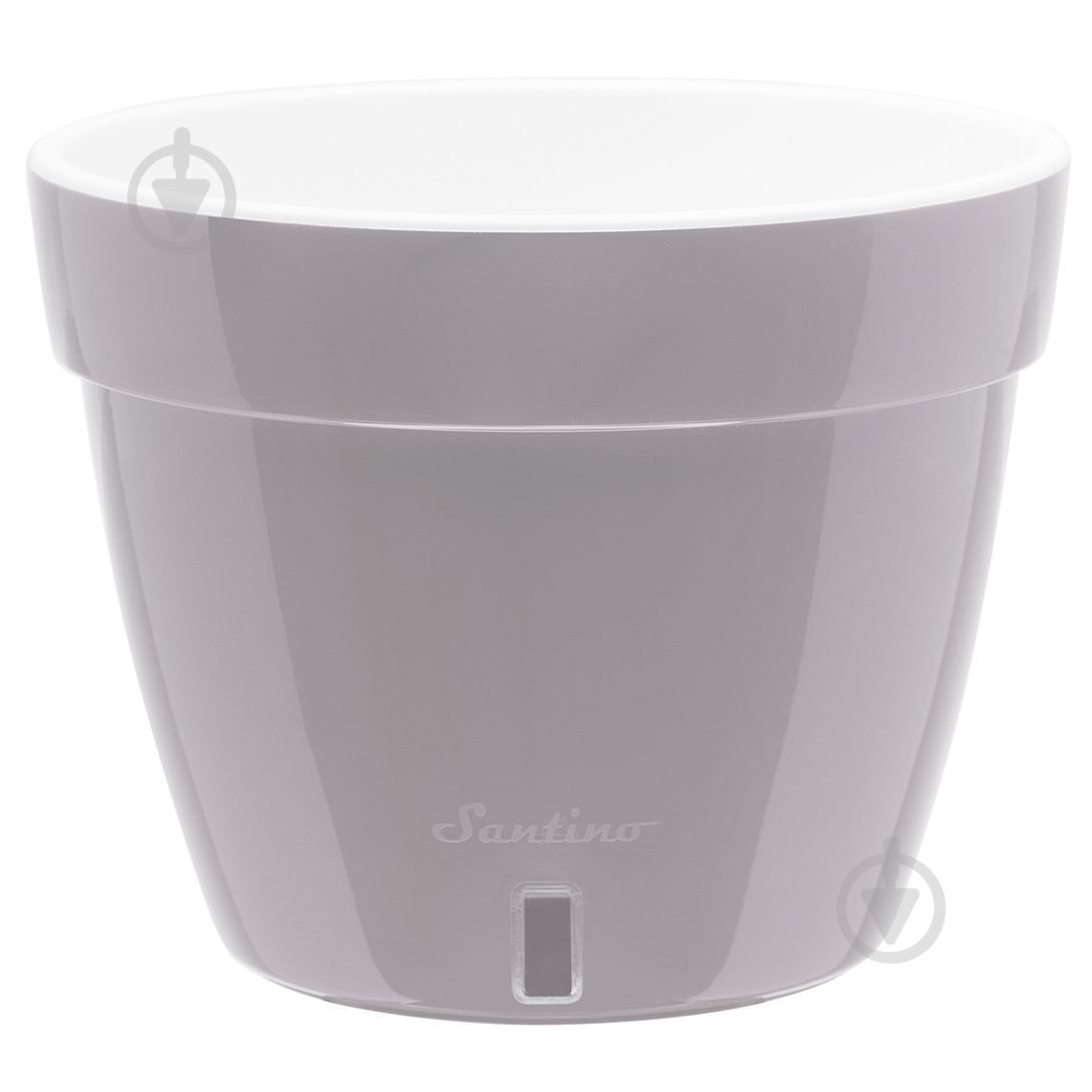 Вазон пластик Asti круглый серо-белый 6 л Santino (2009326) - фото 1 Вазон пластик Asti круглый серо-белый 6 л Santino (2009326) - фото 1