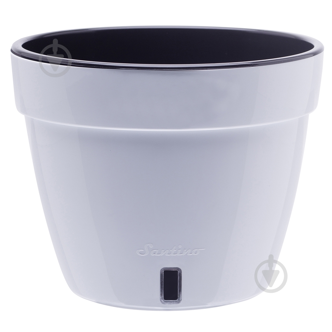 Вазон пластик Asti круглый бело-черный 9 л Santino (2005281) - фото 1 Вазон пластик Asti круглый бело-черный 9 л Santino (2005281) - фото 1