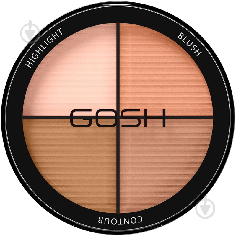 Палитра румян GOSH Contour'n Strobe 001 light 15 г - фото 1