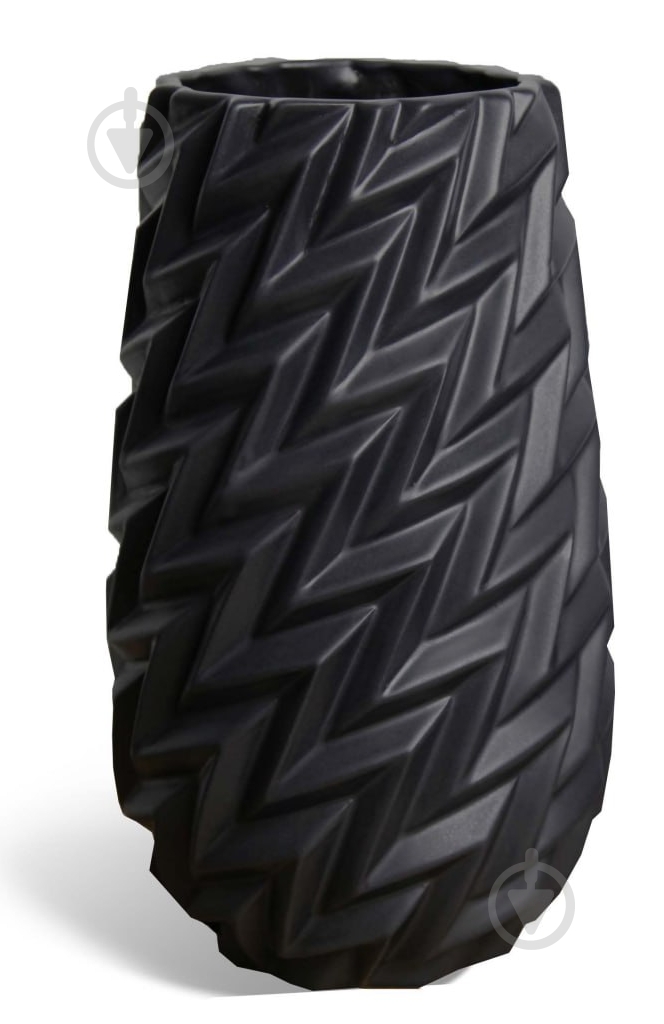 Ваза керамічна Rezon Орігамі ХL 36 см чорна матова V031Х03m - фото 1
