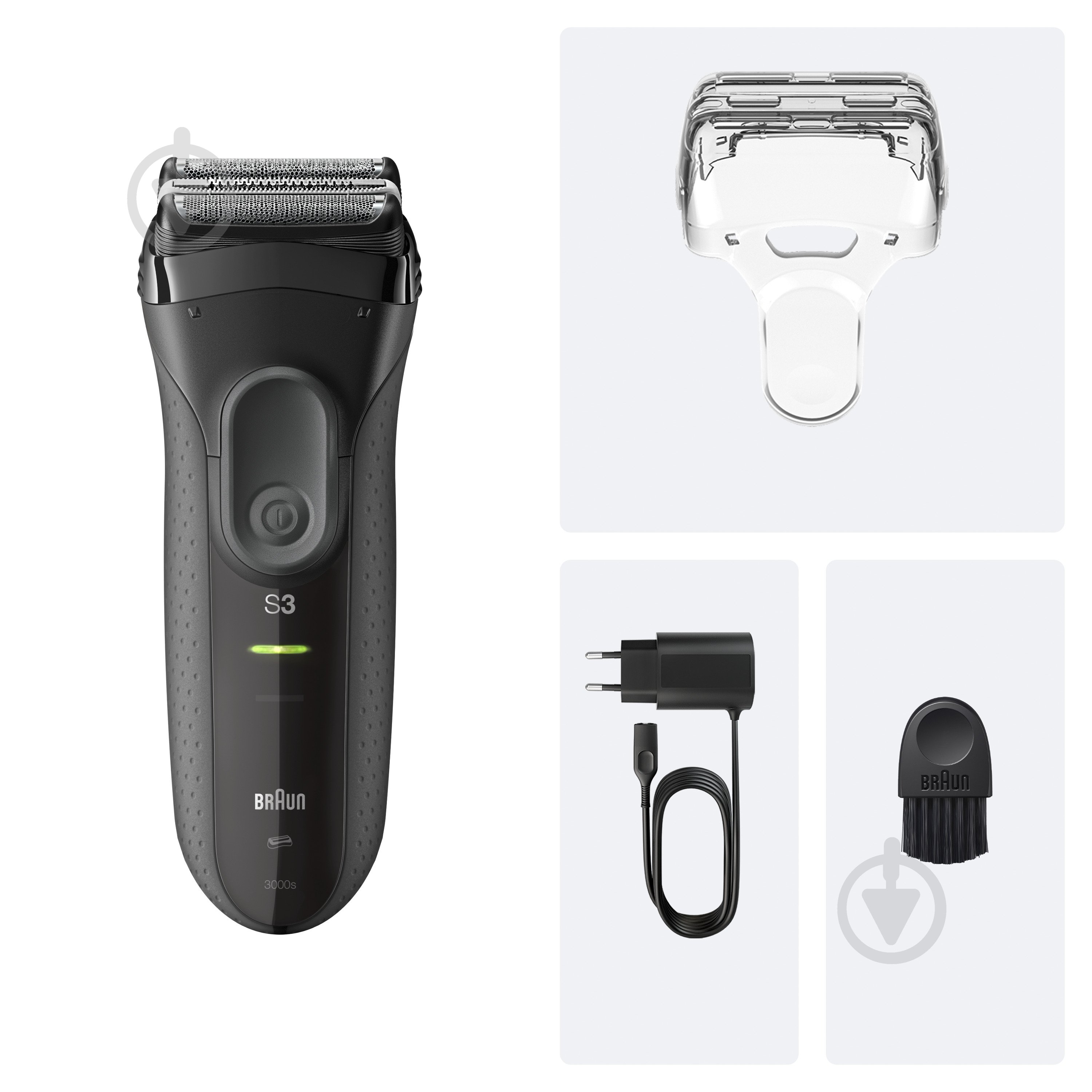 Электробритва Braun Series 3+ 3000S grey - фото 5 Электробритва Braun Series 3+ 3000S grey - фото 5