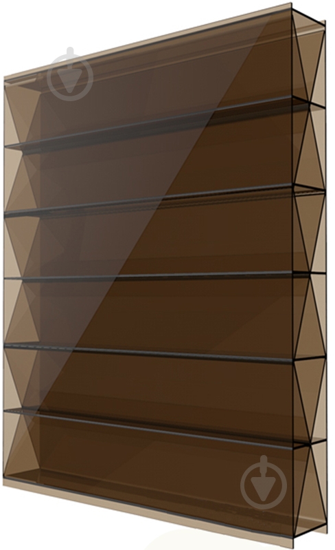 Поликарбонат сотовый Solidprof СПК UV Титан Х 8 мм 1050 х 3000 мм бронзовый - фото 1 Поликарбонат сотовый Solidprof СПК UV Титан Х 8 мм 1050 х 3000 мм бронзовый - фото 1