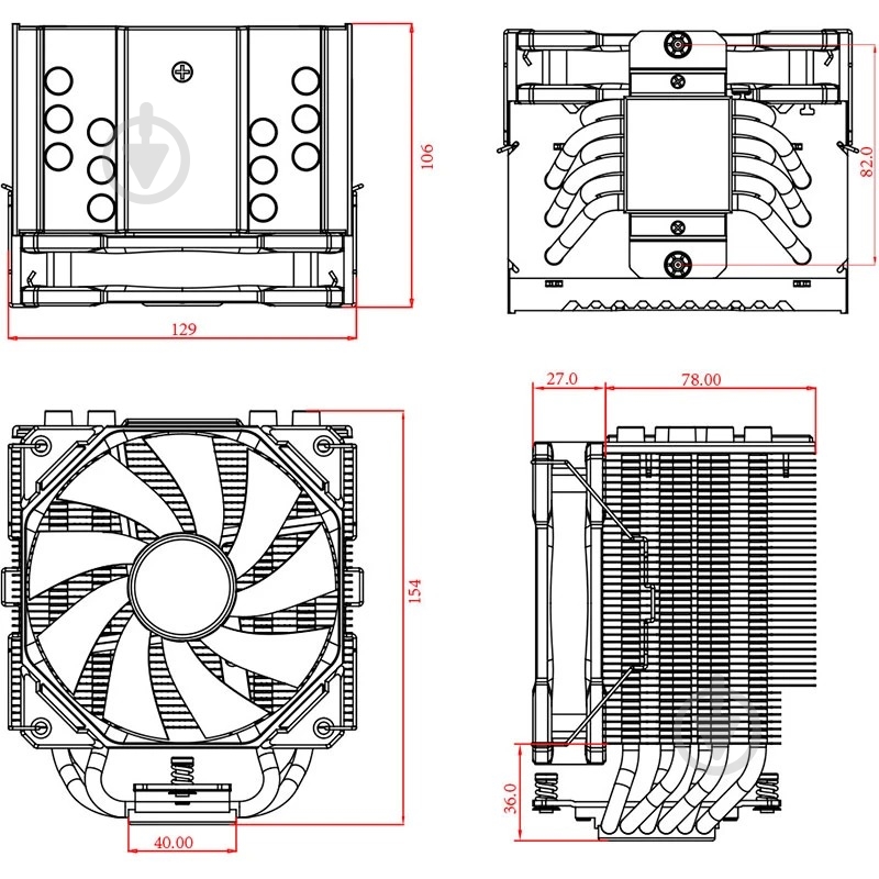Процессорный кулер ID-Cooling SE-226-XT Black - фото 23
