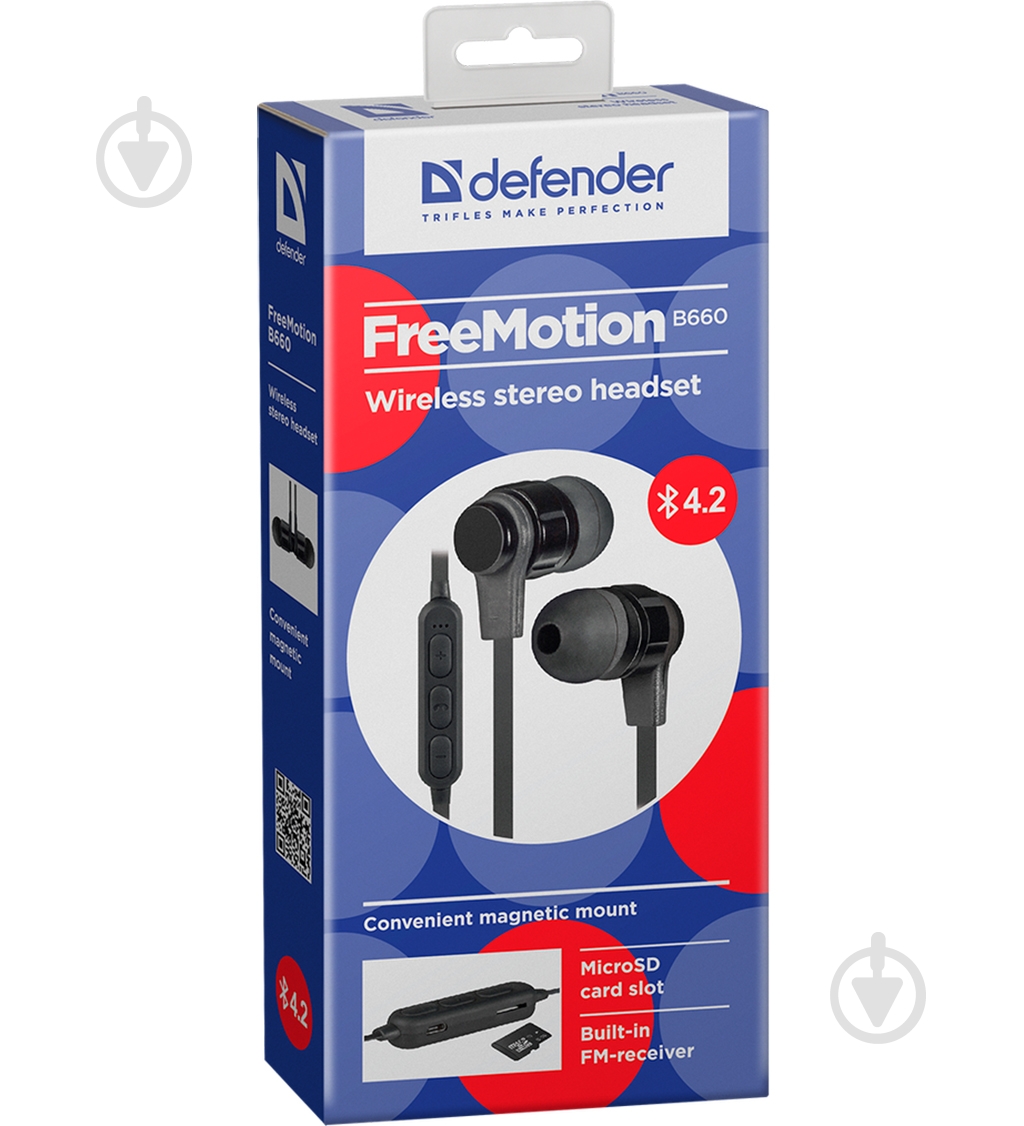 Bluetooth-гарнитура Defender FreeMotion B660 (63660) - фото 5 Bluetooth-гарнитура Defender FreeMotion B660 (63660) - фото 5
