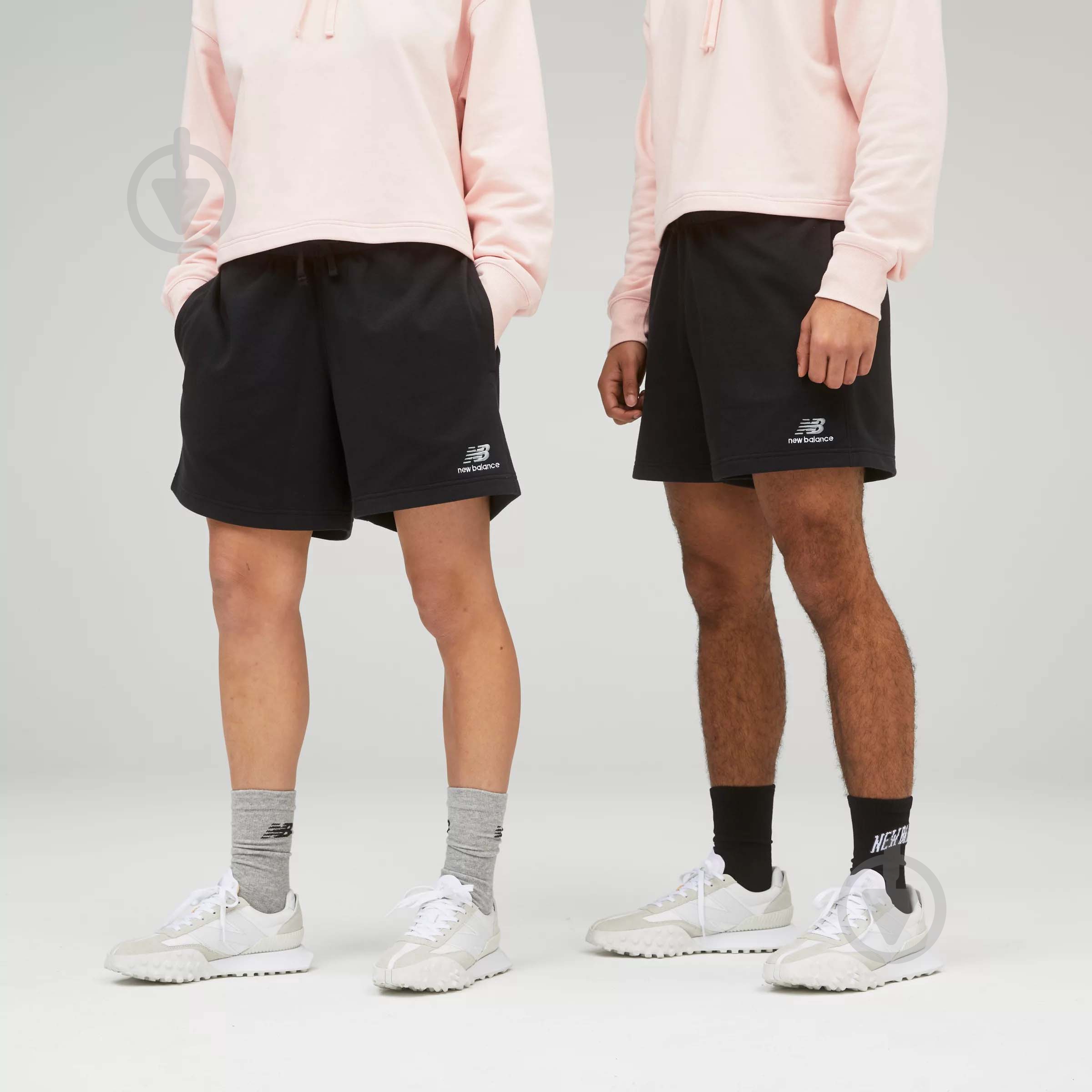 Шорты New Balance UNI-SSENTIALS US21500BK р. S белый - фото 1