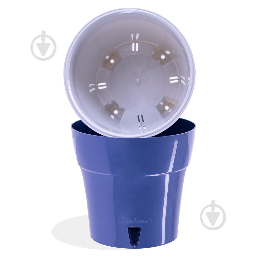 Вазон пластик Dali круглый бело-черный 2,1 л Santino (2022448) - фото 3 Вазон пластик Dali круглый бело-черный 2,1 л Santino (2022448) - фото 3