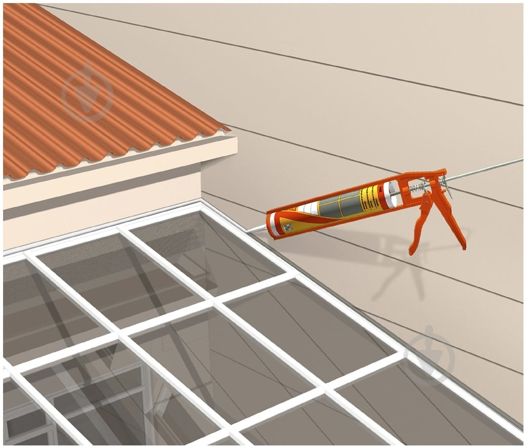 Герметик силіконовий Sika нейтральний Sikasil-C прозорий 300 мл - фото 2 Герметик силіконовий Sika нейтральний Sikasil-C прозорий 300 мл - фото 2