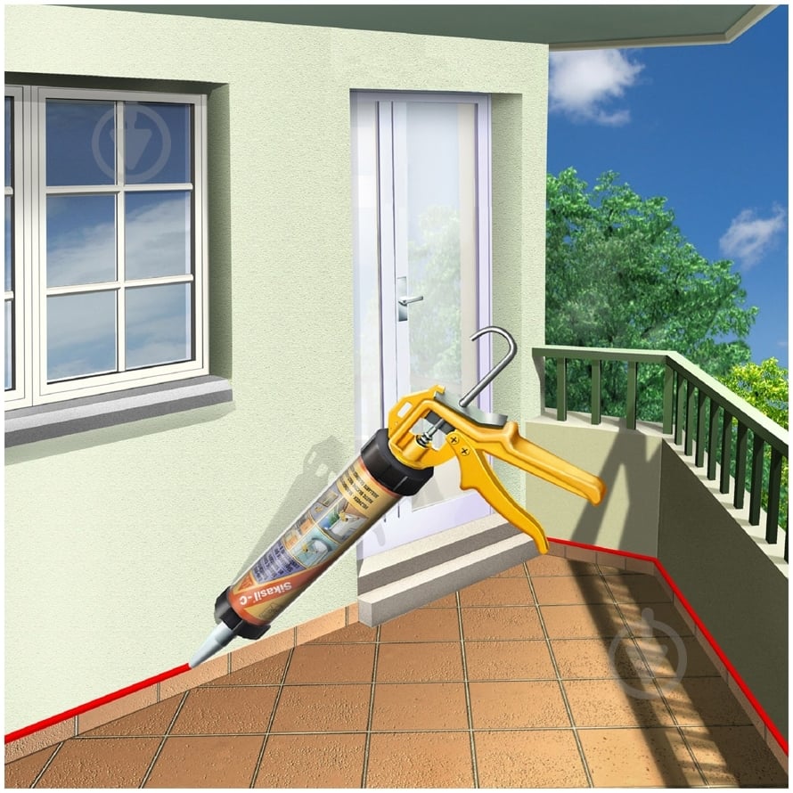 Герметик силіконовий Sika нейтральний Sikasil-C прозорий 300 мл - фото 3 Герметик силіконовий Sika нейтральний Sikasil-C прозорий 300 мл - фото 3