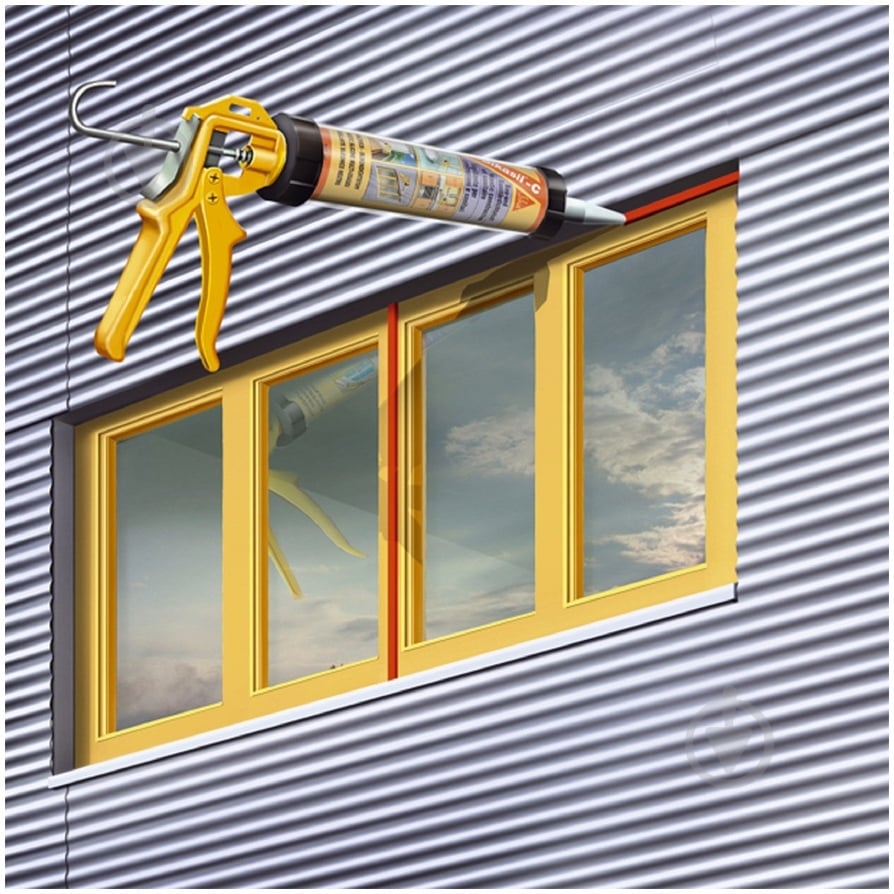 Герметик силіконовий Sika нейтральний Sikasil-C прозорий 300 мл - фото 5 Герметик силіконовий Sika нейтральний Sikasil-C прозорий 300 мл - фото 5