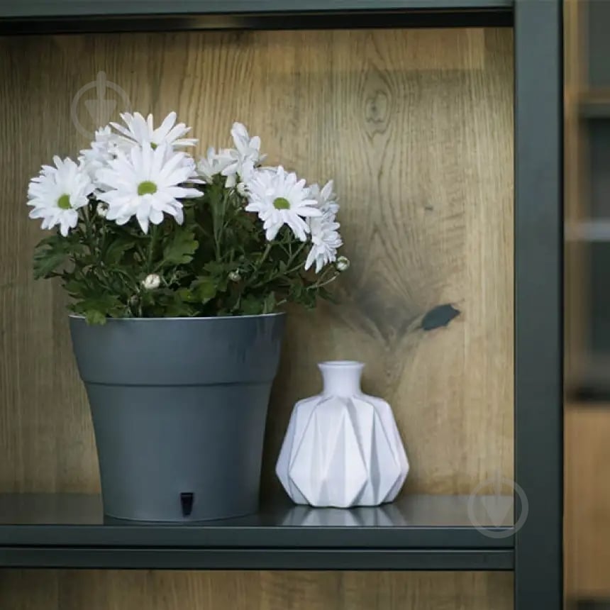 Вазон пластик Dali круглий антрацит 3,5 л Santino (2022981) - фото 5