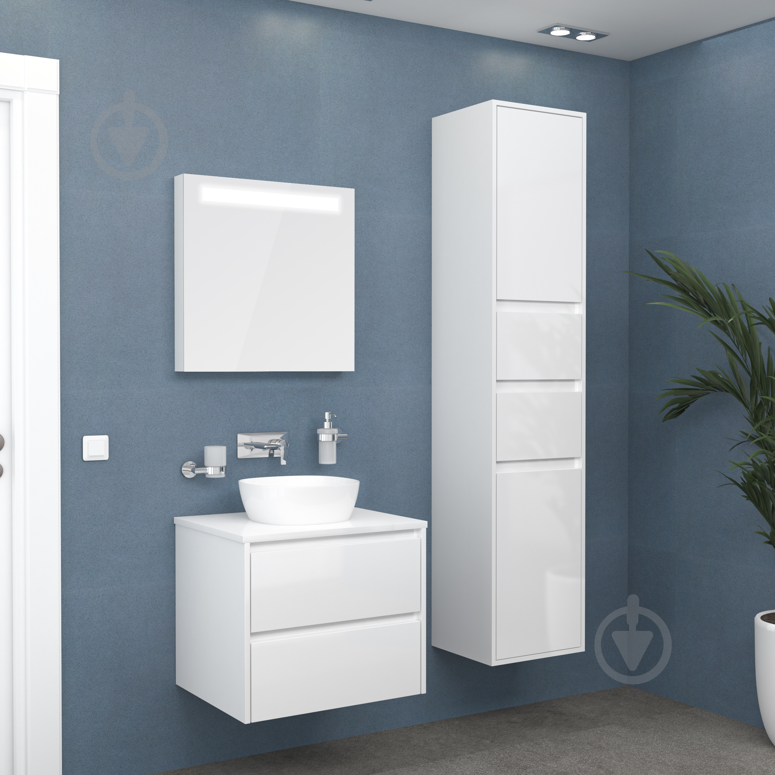 Зеркало Imprese Netka 60x80см M8001W белое - фото 2