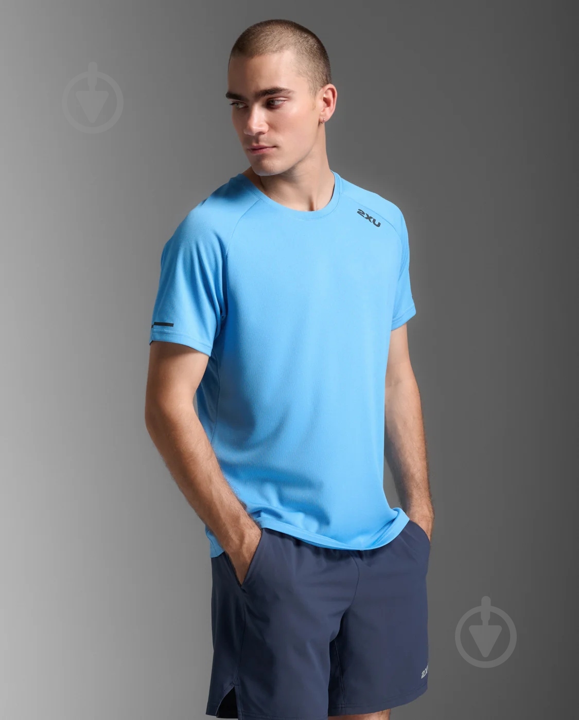 Футболка 2XU Aero Tee MR6557a_AZB/BRF р.XS блакитний - фото 3