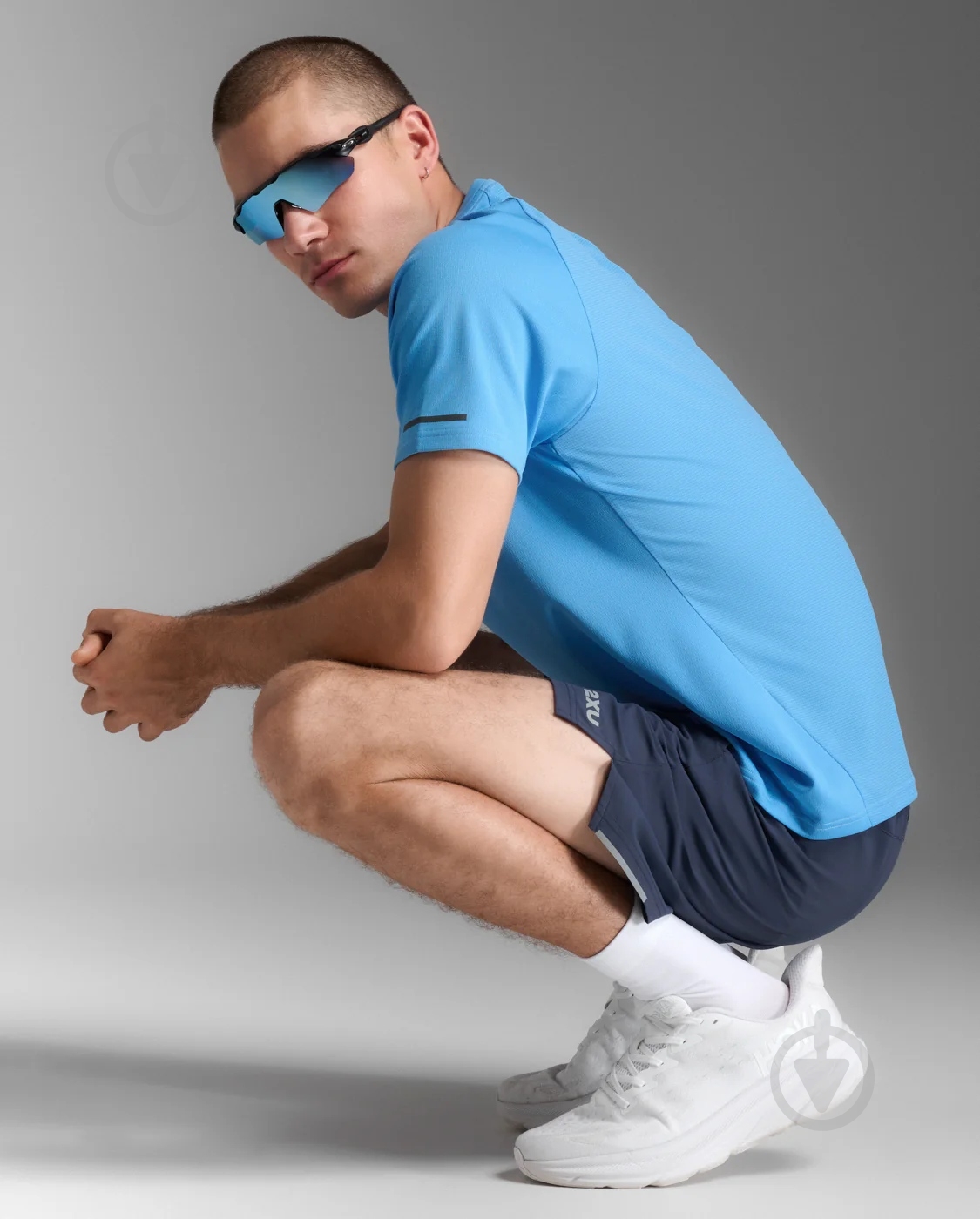 Футболка 2XU Aero Tee MR6557a_AZB/BRF р.XS блакитний - фото 7