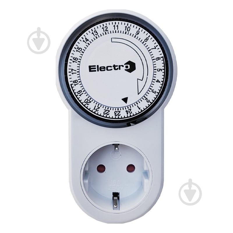 Таймер с розеткой ElectrO ТРМ070 с индикацией 16А 230В - фото 1 Таймер с розеткой ElectrO ТРМ070 с индикацией 16А 230В - фото 1