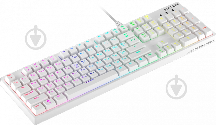 Клавиатура Hator Rockfall EVO Kailh Optical USB (HTK-615) white - фото 3