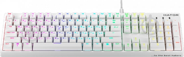 Клавиатура Hator Rockfall EVO Kailh Optical USB (HTK-615) white - фото 1