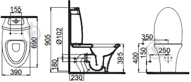 Чаша унитаза IDEVIT Rena 2904-0206 - фото 4 Чаша унитаза IDEVIT Rena 2904-0206 - фото 4