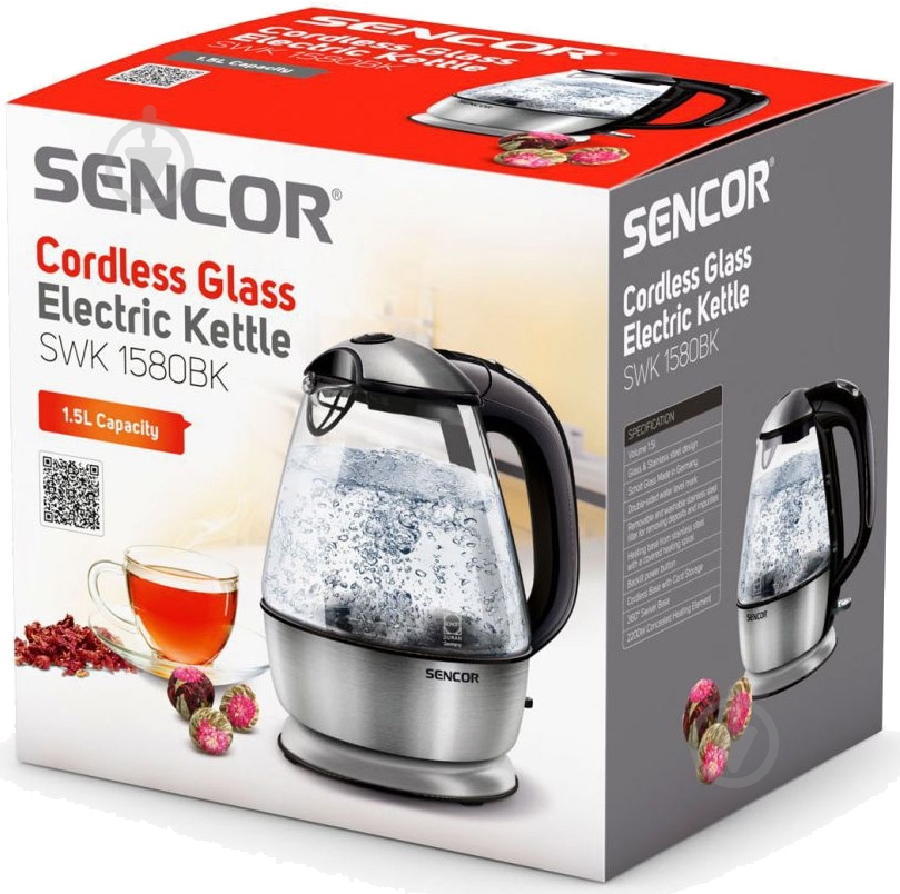 Электрочайник Sencor SWK1580BK - фото 3